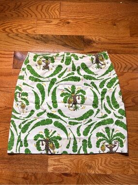 Vintage Monkeys Patterned Skirt Mini Size 6 Summer Skirt